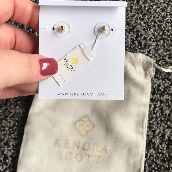 Kendra Scott Matte Blue Aqua Morgan Earrings - Picture 6 of 7